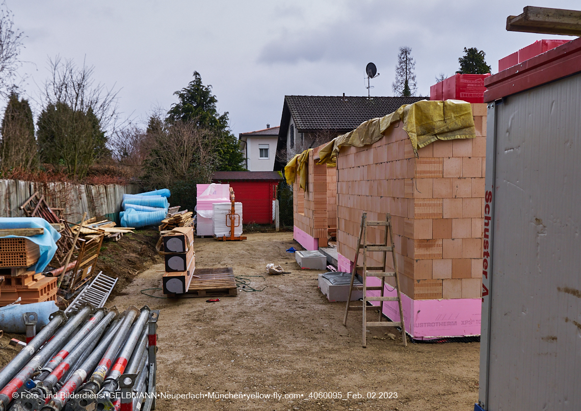 02.02.2023 - Baustelle Niederalmstraße 16 in Neuperlach